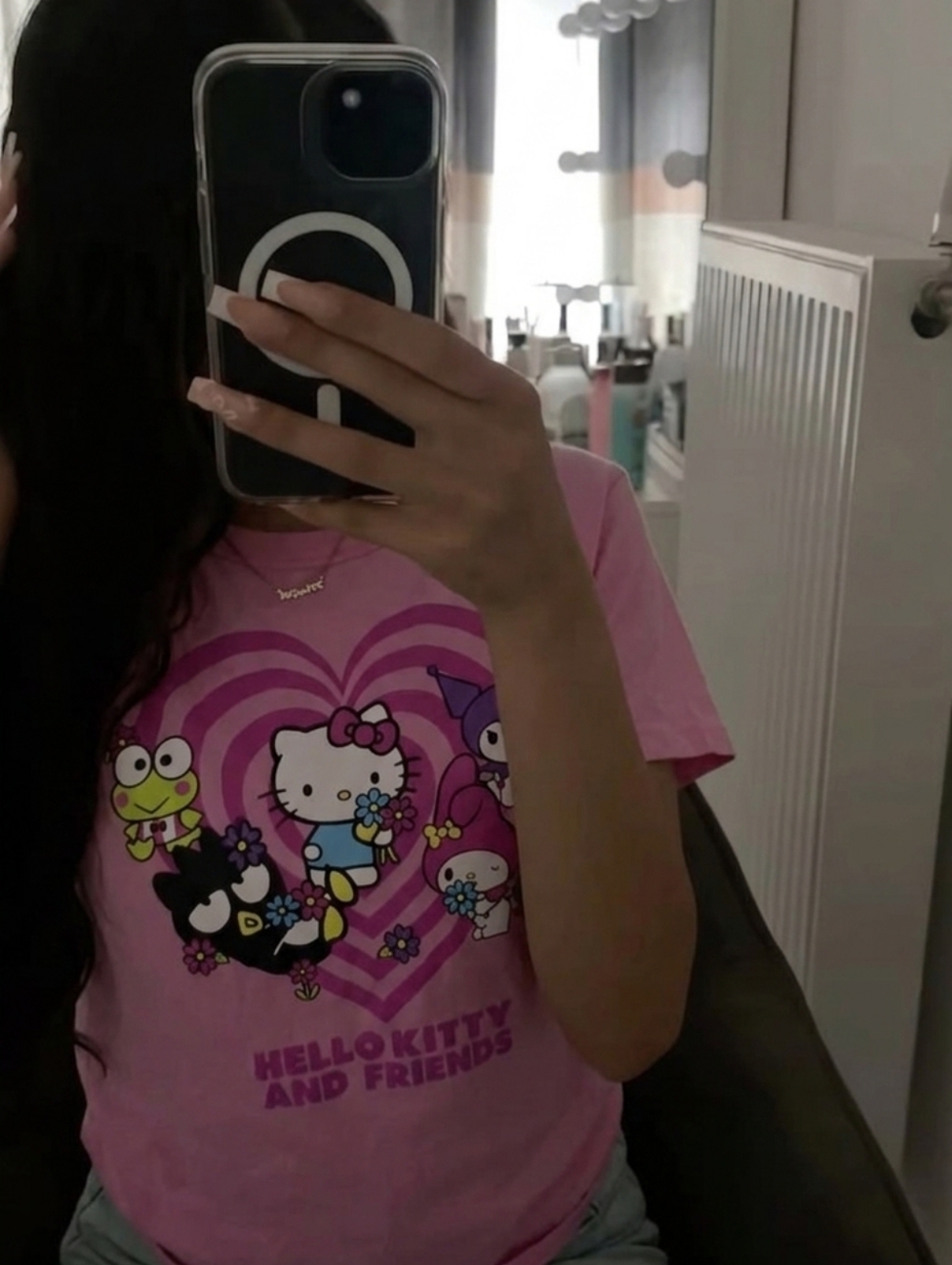 Hello Kitty Shirt Hello Kitty & Friends Size XS Strechty Girly Coquette Graphic